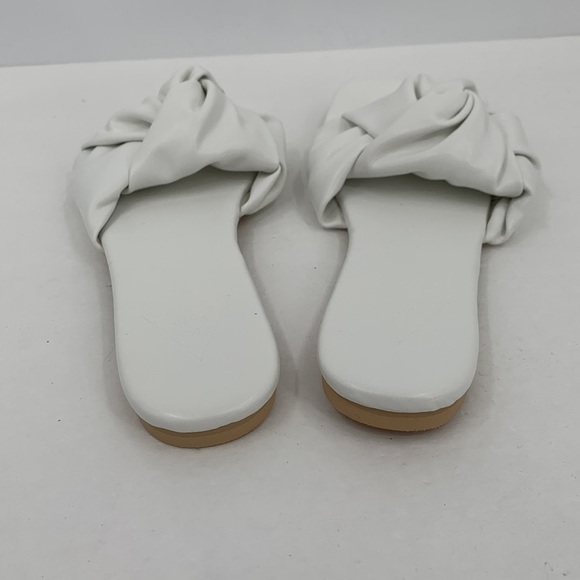 Sol Sana St Sana Avery white slide sandal shoe mule flat twist band new 40 9 - Picture 5 of 6